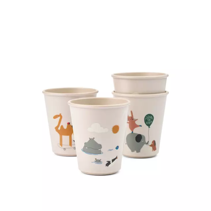 Liewood Lana muki 4-pack Around The World/Sandy. - Mukit ja nokkamukit - 20695-2623 - 1