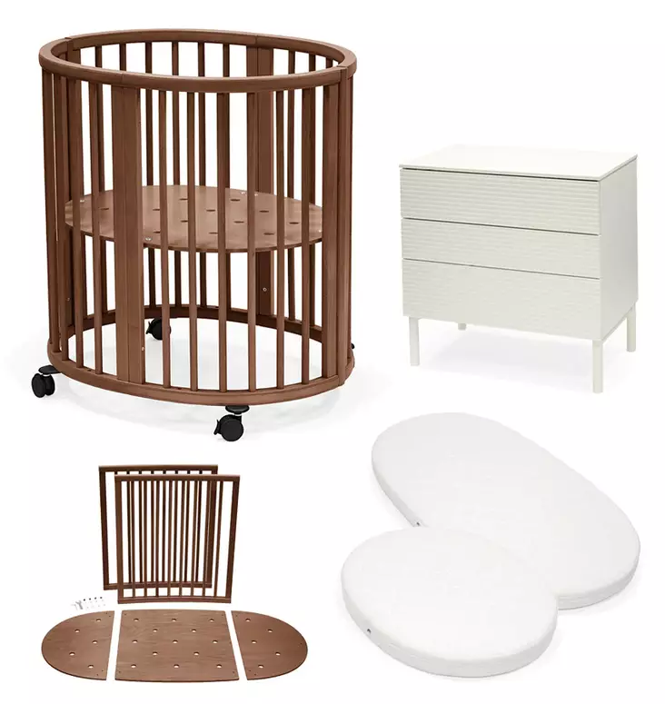 Stokke Sleepi Mini ja Dresser starttipaketti Warm Brown V3. - Pinnasängyt ja lastensängyt - 221607STA4V3 - 1