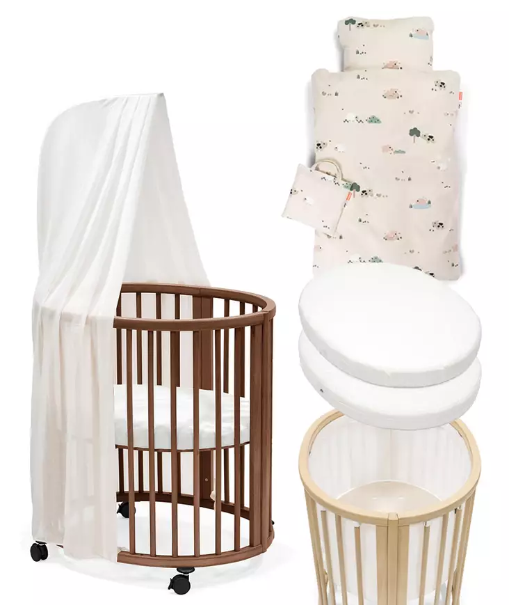 Stokke Sleepi Mini starttipaketti 8 in 1 Warm Brown. - Pinnasängyt ja lastensängyt - 221609STA2V3 - 1