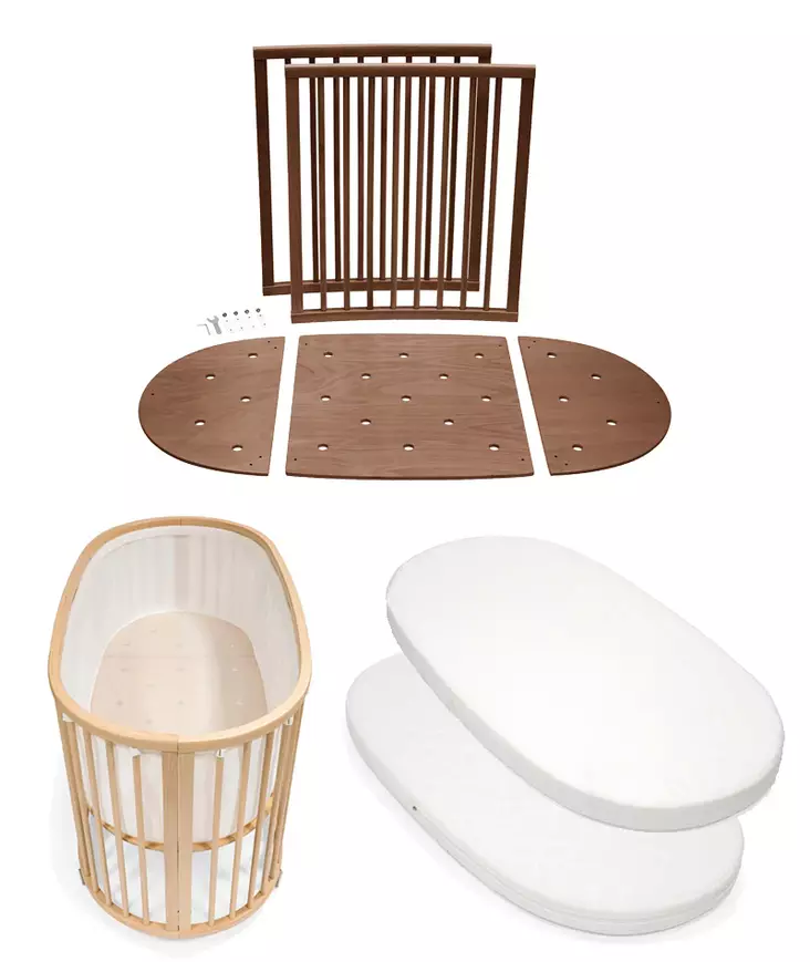 Stokke Sleepi Mini V3 lisäpaketti sängyn suurentamiseen, Warm Brown. - Pinnasängyt ja lastensängyt - 221904STAV3 - 1