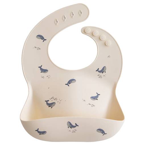 Mushie ruokalappu v=C3=A4riss=C3=A4 Whales - Ruokalaput - 2500553 - 1