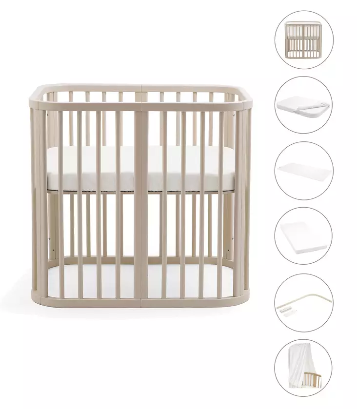 Stokke Nighti Mini bundle Vanilla White Pinnasänky ja lisävarusteet. - Pinnasängyt ja lastensängyt - 705402bund3 - 1