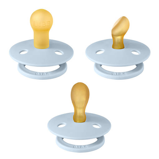 Bibs Try-it colour 3 pack v=C3=A4riss=C3=A4 Baby Blue. - Tutit ja tuttinauhat - 81343 - 1