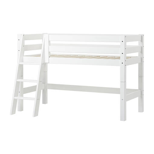 ECO Luxury puolikorkea sänky 70x160cm kaltevilla portailla - valkoinen - Sängyt - PRE-A5-3 - 1