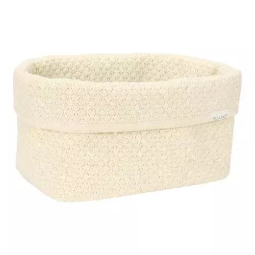 Little Dutch säilytyskori Large Kudottu, Pure soft White. - Säilytys ja sisustustuotteet - TE31694003 - 1
