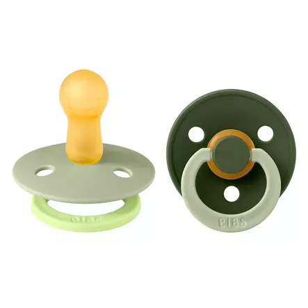 Bibs luonnonkumitutti 2 kpl 6-18kk Sage/Hunter Green Studio Collection. - Tutit ja tuttinauhat - 12028104 - 1