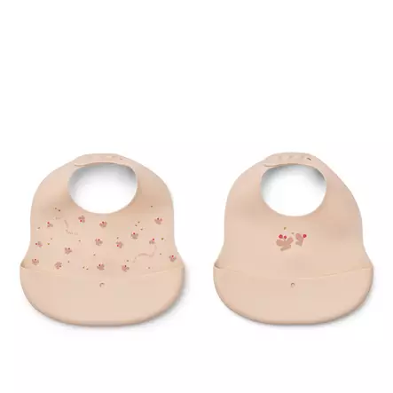 Liewood Ember ruokalappu 2-pack Mini butterfly/Apple blossom. - Ruokalaput - 20119-2614 - 1