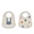 Liewood Tilda ruokalappu 2-pack Bunny sandy. - Ruokalaput - 15128-2184 - 1