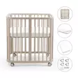 Stokke Nighti Mini bundle Vanilla Sänky, renkaat, patja ja lakana. - Pinnasängyt ja lastensängyt - 705402bund4 - 1
