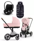 Cybex Priam 4 starttipaketti 4 in 1 Chrome/Brown, Peach Pink. - Lastenvaunut ja yhdistelmävaunut - 521002319STAPP4 - 1