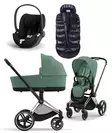 Cybex Priam 4 starttipaketti 4 in 1 Chrome/Black, Leaf Green. - Lastenvaunut ja yhdistelmävaunut - 521002325STALG4 - 1