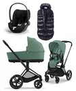 Cybex Priam 4 starttipaketti 4 in 1 Matt Black, Leaf Green. - Lastenvaunut ja yhdistelmävaunut - 521002331STALG4 - 1