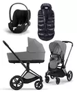 Cybex Priam 4 starttipaketti 4 in 1 Matt Black, Mirage Grey. - Lastenvaunut ja yhdistelmävaunut - 521002331STAMGR4 - 1