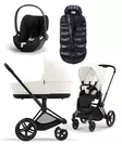 Cybex Priam 4 starttipaketti 4 in 1 Matt Black, Off White. - Lastenvaunut ja yhdistelmävaunut - 521002331STAOW4 - 1