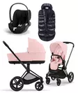 Cybex Priam 4 starttipaketti 4 in 1 Matt Black, Peach Pink. - Lastenvaunut ja yhdistelmävaunut - 521002331STAPP4 - 1