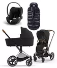 Cybex Priam 4 starttipaketti 4 in 1 Chrome/Brown, Sepia Black. - Lastenvaunut ja yhdistelmävaunut - 521002319STASBL4 - 1