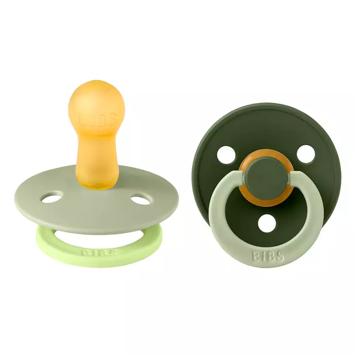 Bibs luonnonkumitutti 2 kpl 6-18kk Sage/Hunter Green Studio Collection. - Tutit ja tuttinauhat - 12028104 - 1