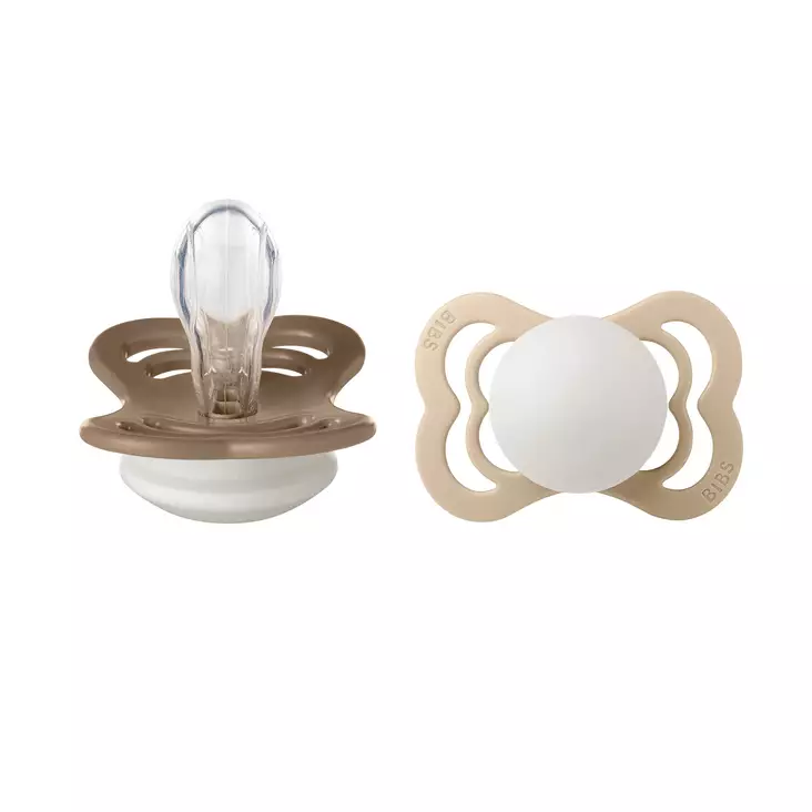 Bibs Supreme silikonitutti 2 kpl 0-6kk, Vanilla/Dark Oak Night. - Tutit ja tuttinauhat - 160434 - 1