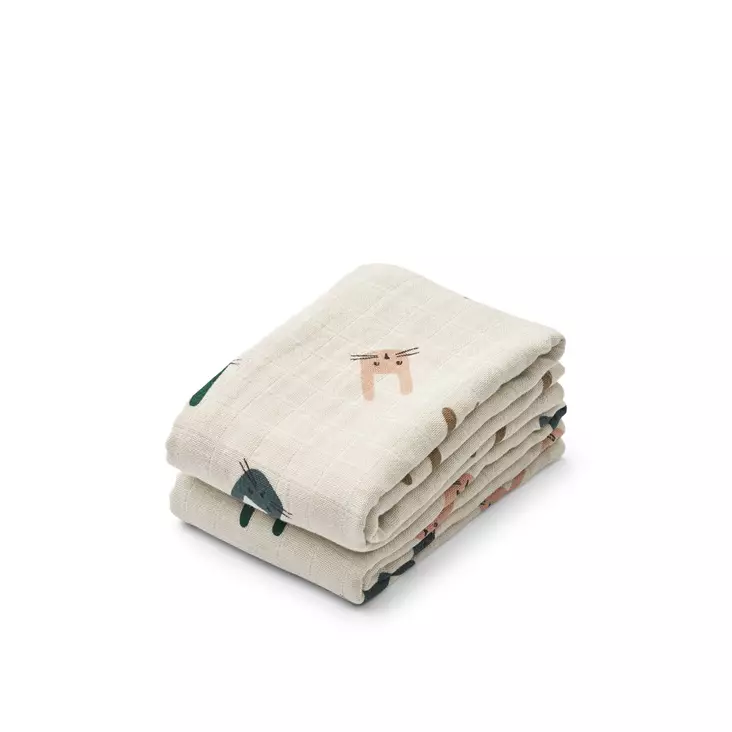 Liewood Lewis Harsoliina 2-pack Bunny sandy kuosilla. - Harsoliinat - 18149-2184 - 1