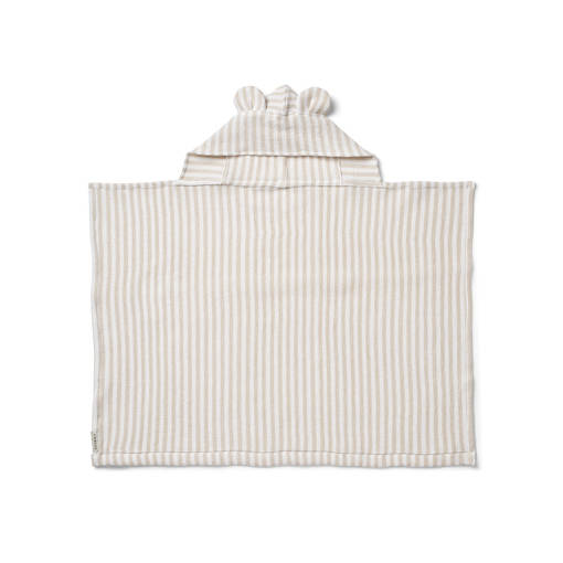 Liewood huppupyyhe Vilas Waffle stripes crisp white/sandy. - Huppupyyhkeet ja kylpytakit - 19044-1474 - 1