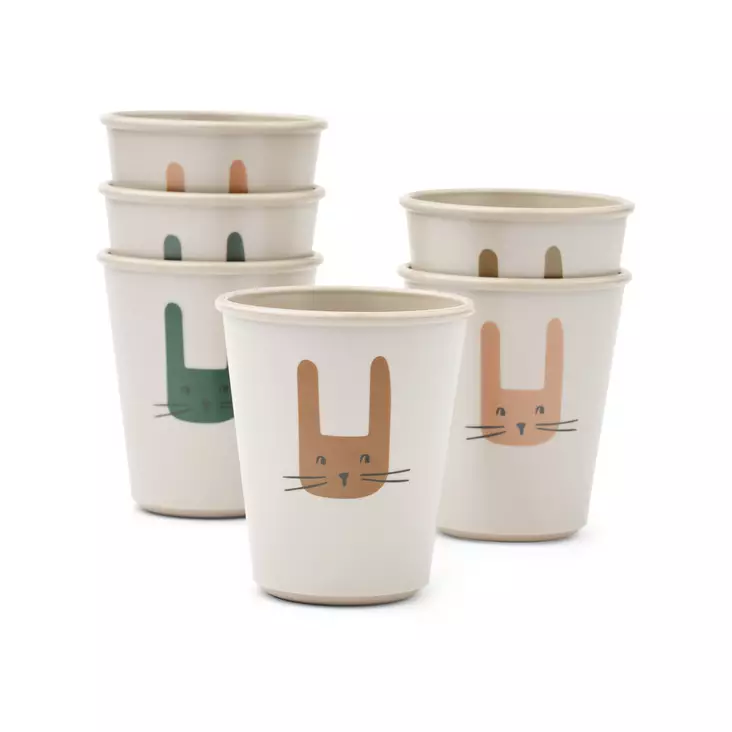 Liewood Lana muki 6-pack Bunny sandy. - Mukit ja nokkamukit - 19571-2184 - 1