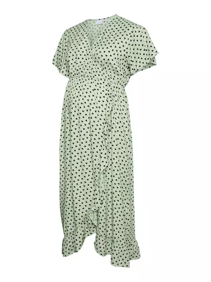 Mamalicious Sophie äitiysmekko Cameo green-black heart. - Äitiysmekot, tunikat ja hameet - 20021924 - 1