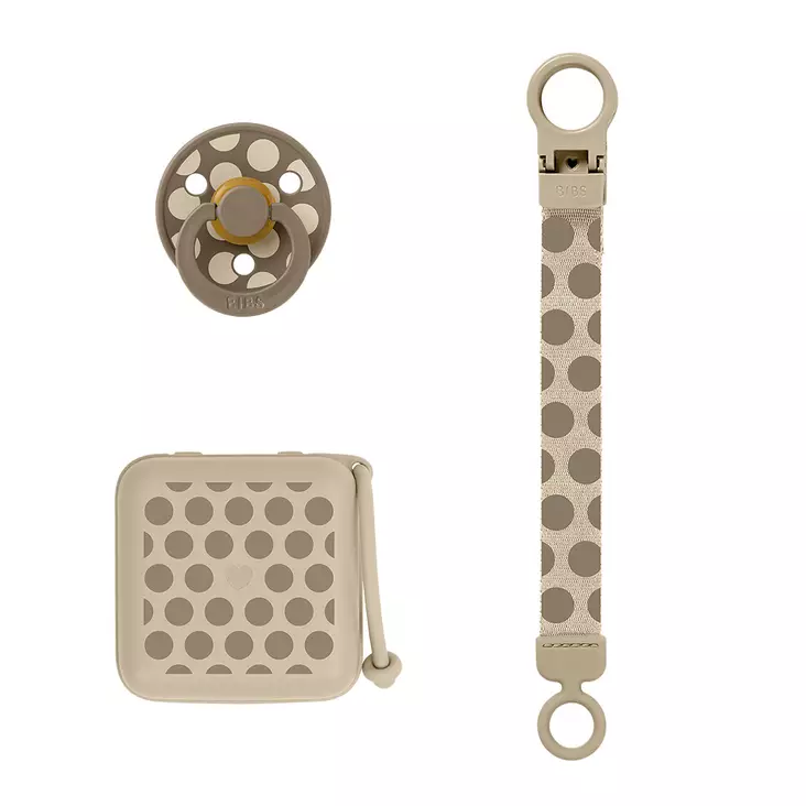 Bibs Lahjapakkaus, Polka Vanilla, 6-18kk. - Tutit ja tuttinauhat - 7500164 - 1