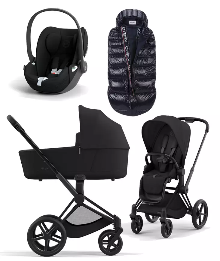 Cybex Priam 4 starttipaketti 4 in 1 Matt Black, Sepia Black - Lastenvaunut ja yhdistelmävaunut - 521002331STASBL4 - 1