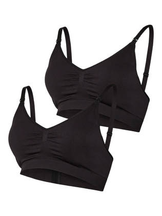 Mamalicious =C3=84itiysliivit Lilja Feed Black 2-pack. - Imetysliivit ja tukivyöt - 20015395 - 1