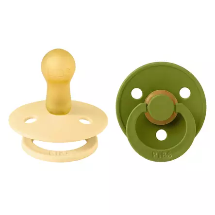 Bibs luonnonkumitutti 2 kpl 6-18 kk Pale Butter/Wasabi. - Tutit ja tuttinauhat - 120475 - 1