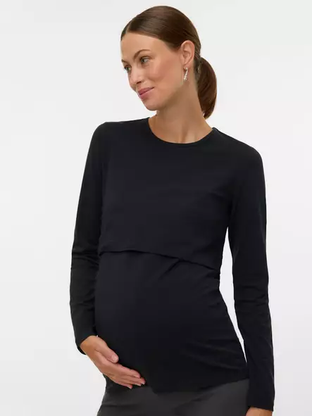 Äitiyspaita Mamalicious Kerrie June Black naisella. - Äitiyspaidat - 20023145 - 2