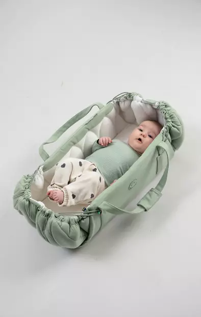 Najell SleepCarrier vol.5 kantokassi Agave Green lapsella. - Vaunukopat ja kantokassit - N20115501PAK5 - 2