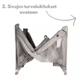 Vauvan matkasänky Emma Basic Harmaa, turvalukituksen avaus sivuista. - Matkasängyt - 09825005 - 7