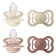 Bibs Supreme 4-pack silicone 6-18kk Ivory/Vanilla/Blush/Woodchuck. - Tutit ja tuttinauhat - 260435 - 1