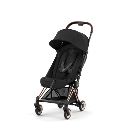 Cybex Coya matkarattaat Rosegold rungolla v=C3=A4riss=C3=A4 Sepia Blac=
k. - Matkarattaat ja lastenrattaat - 522004245 - 1