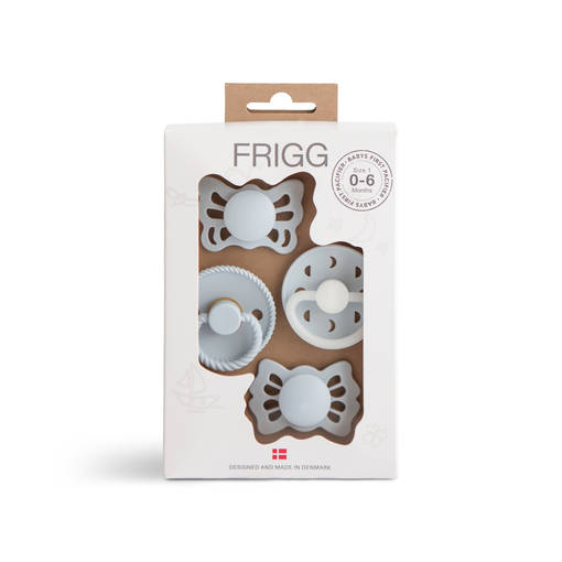 Frigg Baby=C2=B4s first pacifiers 4-pack Powder Blue. - Tutit ja tuttinauhat - 101485 - 1