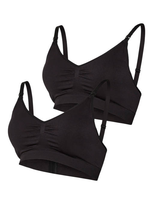 Mamalicious =C3=84itiysliivit Lilja Feed Black 2-pack. - Imetysliivit ja tukivyöt - 20015395 - 1