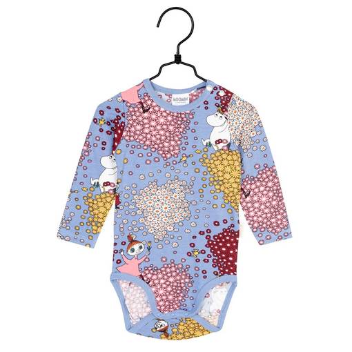 Sininen Muumi body Kujerrus-kuosilla. - Bodyt ja paidat - 72577325 - 1
