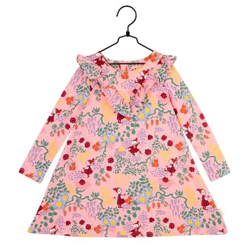Roosan v=C3=A4rinen Muumi mekko frilla koristein. - Hameet ja mekot - 72577515 - 1