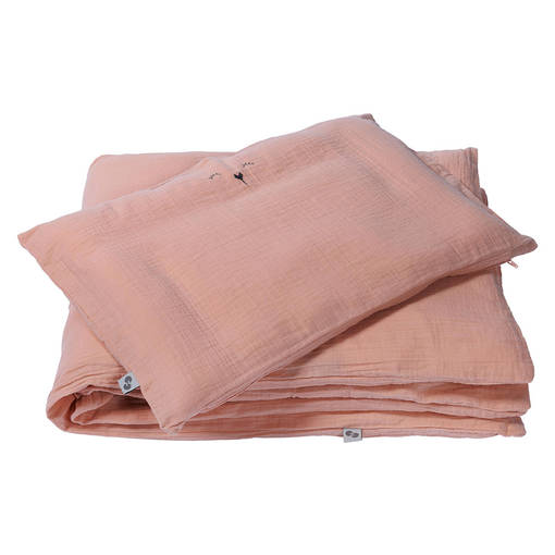Nord Baby pussilakanasetti Muslin Peach. - Pussilakanat ja aluslakanat - 271935 - 1