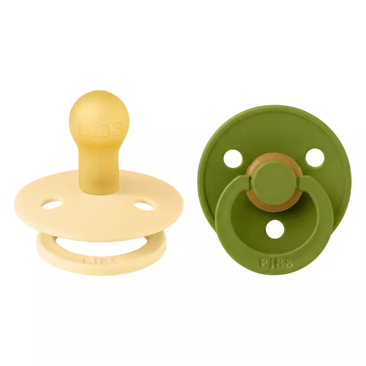 Bibs luonnonkumitutti 2 kpl 0-6 kk Pale Butter/Wasabi. - Tutit ja tuttinauhat - 110475 - 1