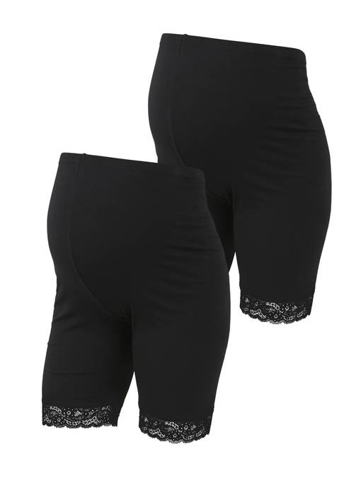 Mustat =E4itiysshortsit 2 kpl paketissa - Äitiyshousut ja legginsit - 20011055 - 1