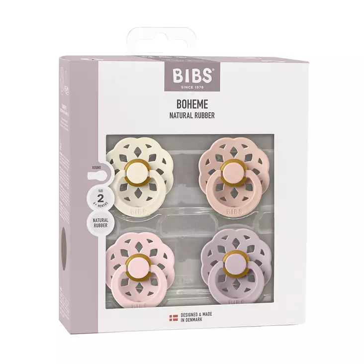 Bibs Boheme Combo 4 pack Ivory/Blush/Blossom/Dusky Lilac. - Tutit ja tuttinauhat - 240245 - 1