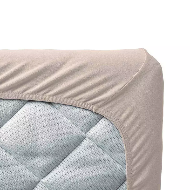 Tinynord bambu muotolakana pinnasänkyyn Beige 60x120 cm. - Pussilakanat ja aluslakanat - 305005 - 1