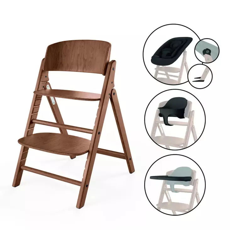 Cybex CLICK & FOLD syöttötuoli 4in1 All Natural Dark. - Syöttötuolit - 525000965 - 1