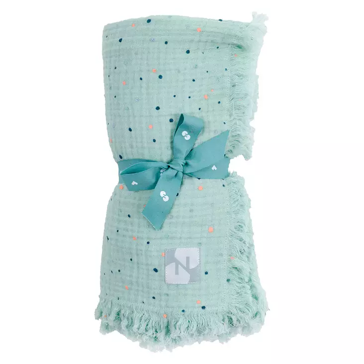 Nord Baby Muslin huopa Mint Dot. - Peitot ja tyynyt - 287485 - 1