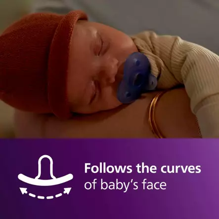 Avent Tutti Curved Soothie 0-6kk vauvalla. - Tutit ja tuttinauhat - 03709926 - 2