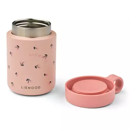 Liewood Kiani eväsrasia Mini Cherry heart/Rosey pitää ruuat kylmänä tai kuumana. - Välipalapussit, eväsrasiat ja snackcupit - 19960-2786 - 2