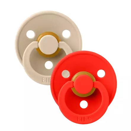 Bibs luonnonkumitutti 2 kpl 6-18 kk Vanilla/Candy Apple anatomisella tuttipäällä. - Tutit ja tuttinauhat - 2211436 - 2