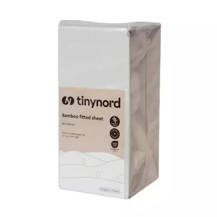 Tinynord bambu muotolakana pinnasänkyyn White, pakkaus. - Pussilakanat ja aluslakanat - 305006 - 2